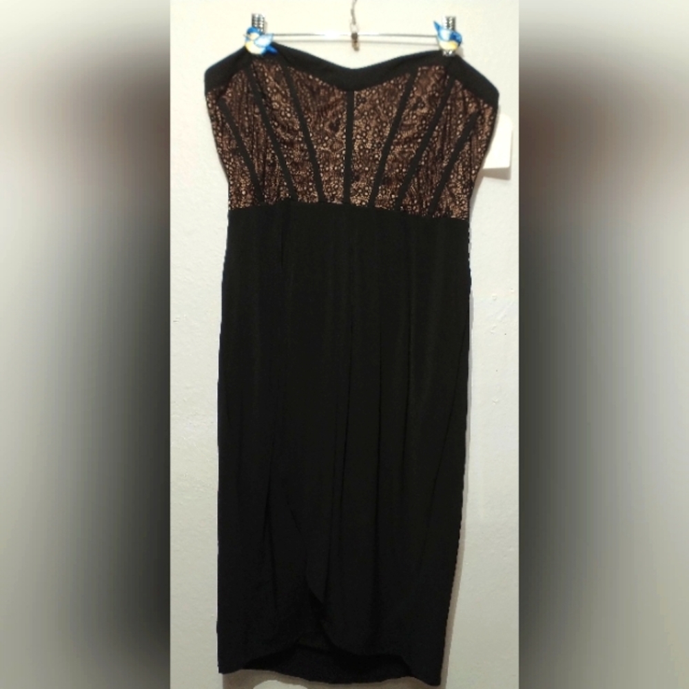 Jessica Simpson collection Style JSOW1947,strapless black dress, size 14 - Picture 2 of 7